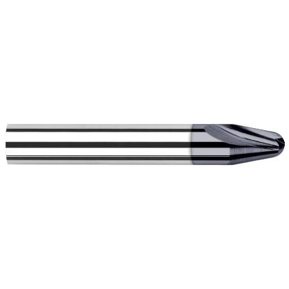 Picture of Harvey Tool 75104-C6 1/16 R x 15 DEG CarbideRUNNER, AlTiN Nano End Mill Taper Flute Carbide AlTiN Single End Ball NoseBall